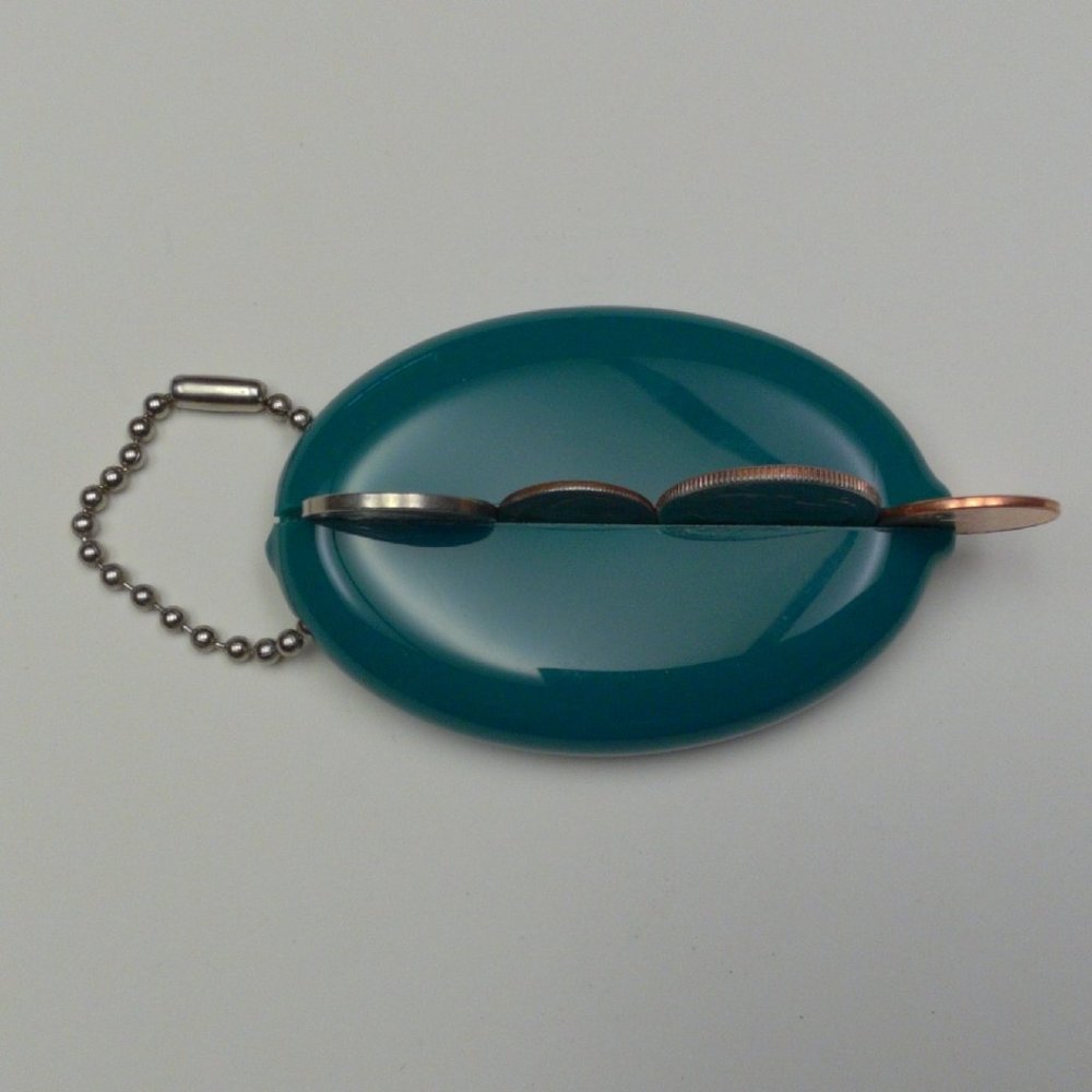🥳HOST PICK🥳 Turquoise QuiKoin Squeez-y Coin Holder Vintage 90s - Picture 4 of 4